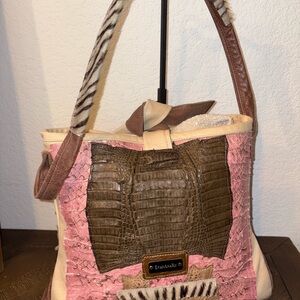 EvanAnaru Patchwork Exotic Leather Tote | Croc • Python • Haircalf Tote